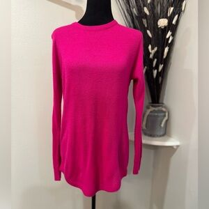 Sweet Romeo Vibrant Barbie Pink Long Sleeve Sweater size Medium